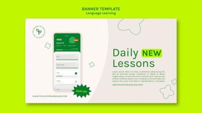 New Language Banner Template – Free Download