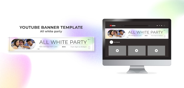 All White Party Template Design – Free to Download