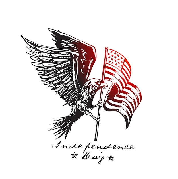 4th of July American Eagle with USA Flag Independence Day – Free Download