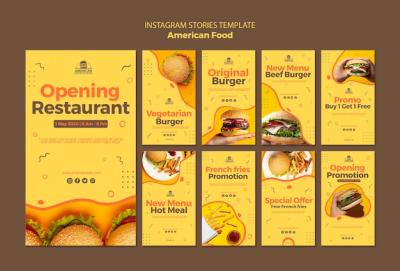 American Food Instagram Stories Template – Free Download