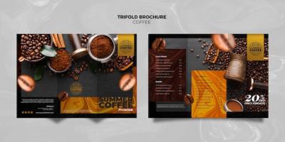 Coffee Shop Trifold Brochure Template – Free Download