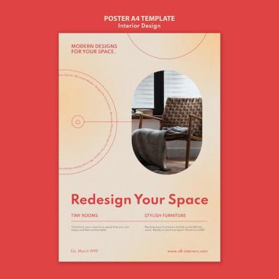 Vertical Poster Template for Interior Design – Download Free Stock Photo