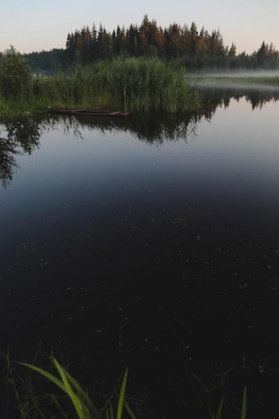 Picturesque Twilight Reflections on a Summer Evening Lake – Free Download