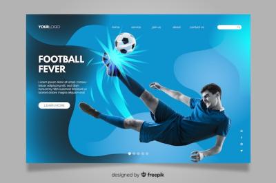 Sport-Themed Landing Page Design – Free Download