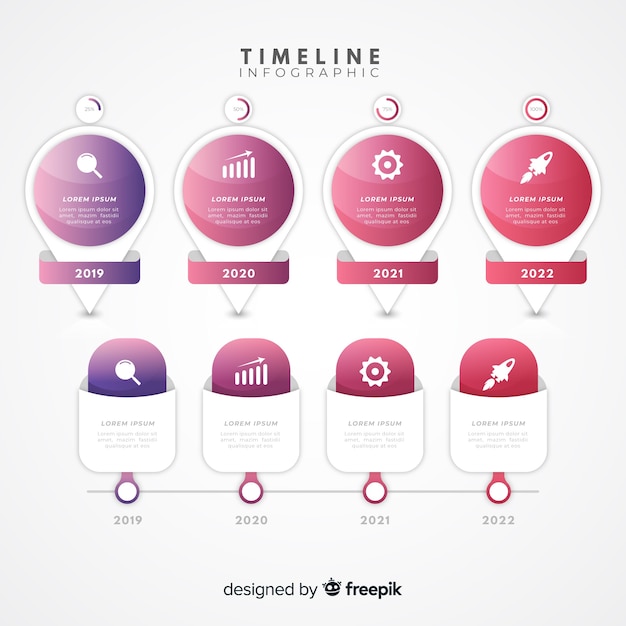 Colorful Modern Timeline Infographic Template – Free Download