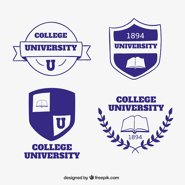 Blue University Badges – Free Download