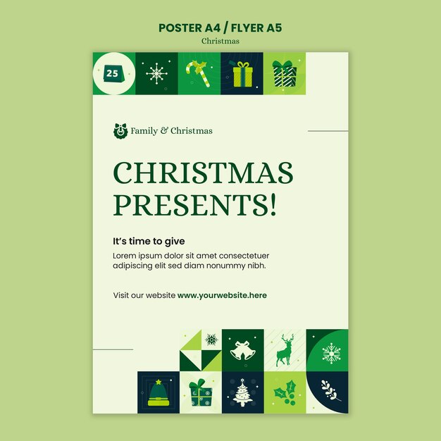 Christmas Celebration Poster Template – Free Download