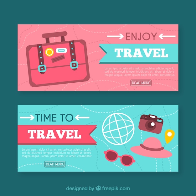 Travel Background Vector Template – Free Download