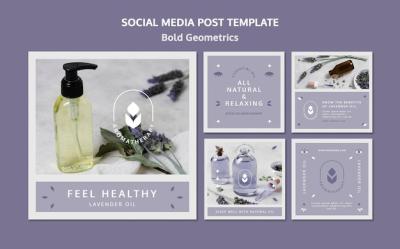 Lavender Oil Social Media Post Template – Free Download