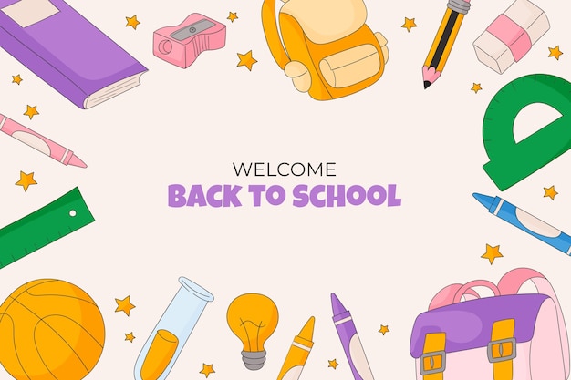 Hand Drawn Background for Back to School Season – Free to Download