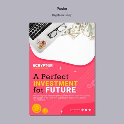 Cryptocurrency Poster Design Template – Free Download