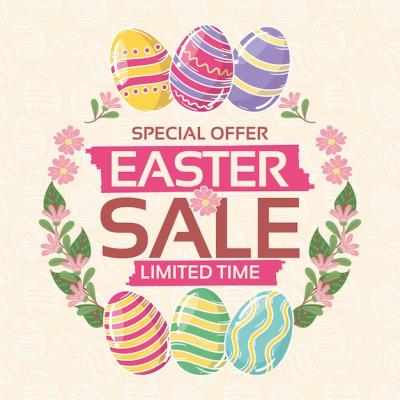 Hand Drawn Easter Sale Illustration – Free Download