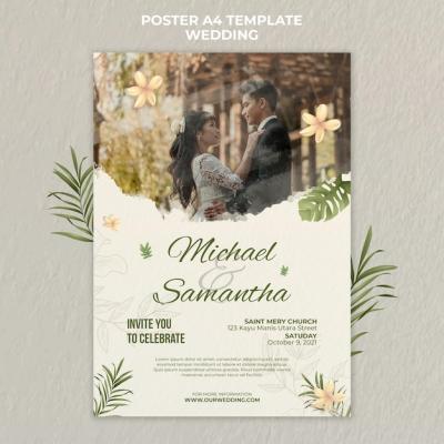 Elegant Wedding Poster Template – Free Download