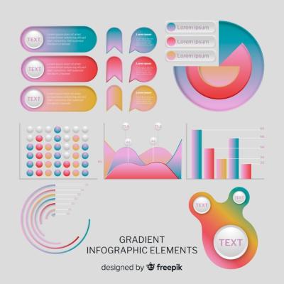 Gradient Infographic Element Collection – Free Download