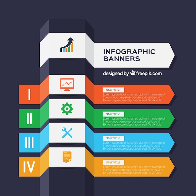 Geometric Style Infographic Banners – Free Download