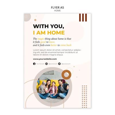 Minimalistic Vertical Flyer Template for New Home – Free Download