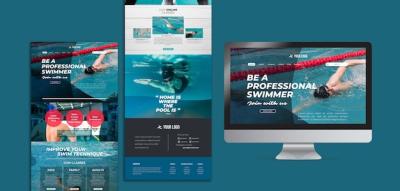 Web Template for Swimming Lessons – Free Download