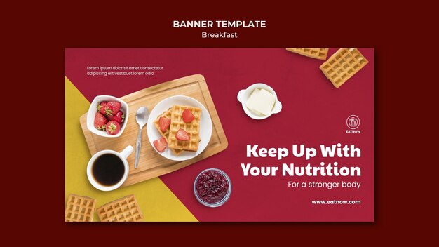 Breakfast Banner Template for Creative Projects – Free Download