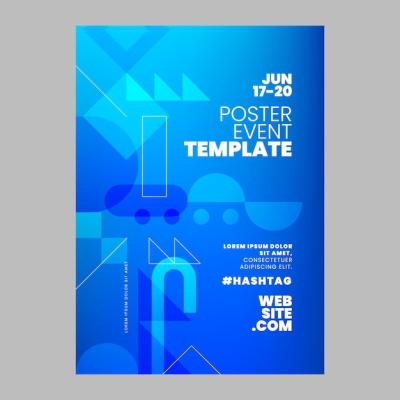 Gradient Abstract Poster Design – Download Free Stock Photo