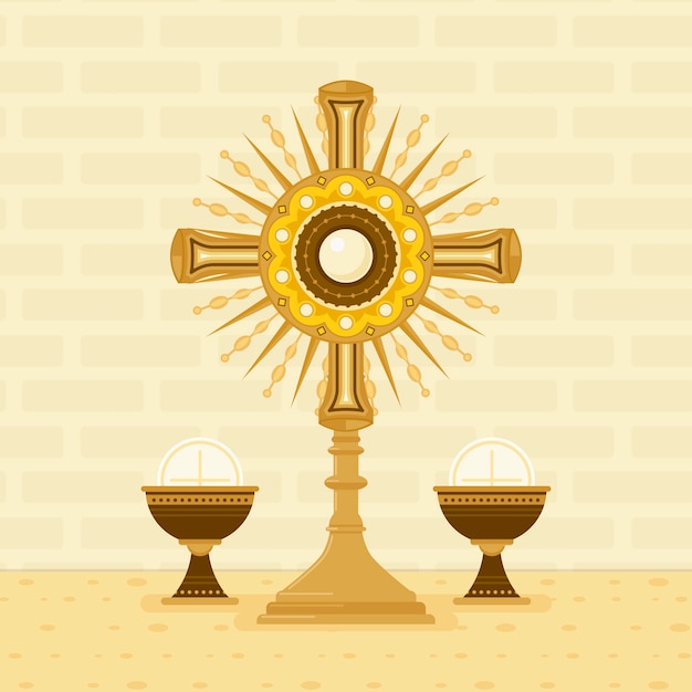 Flat Monstrance Illustration – Free Download Stock Photo