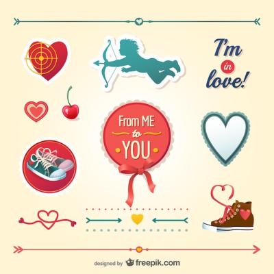 Valentine’s Day Stickers for Creative Projects – Free to Download