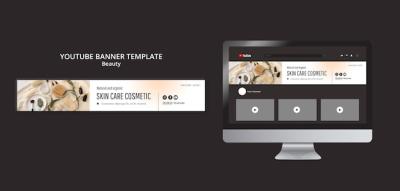 Beauty and Cosmetics YouTube Banner Template – Free Download