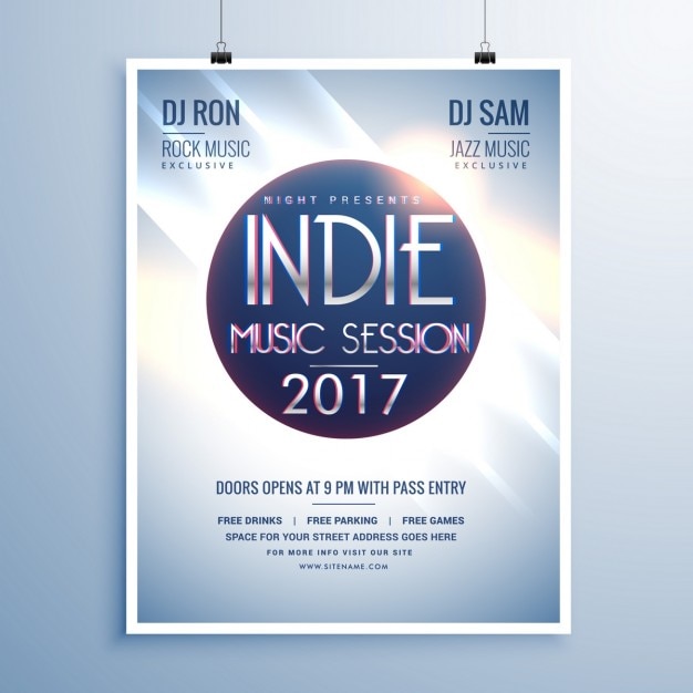 Modern Indie Party Poster 2017 – Free Download