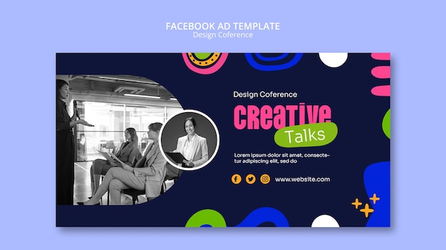 Flat Design Conference Facebook Template – Free to Download