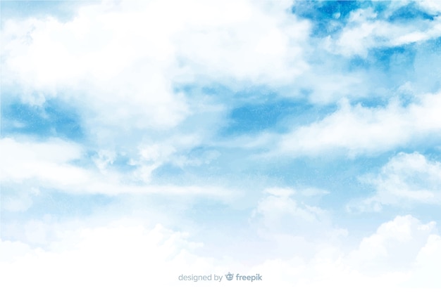 Lovely Watercolor Clouds Background – Free Download