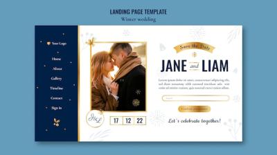 Flat Design Wedding Template – Free Download