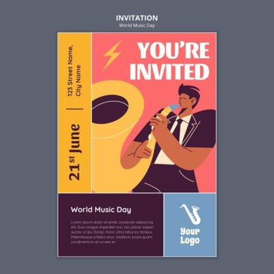 World Music Day Invitation Template – Free Download