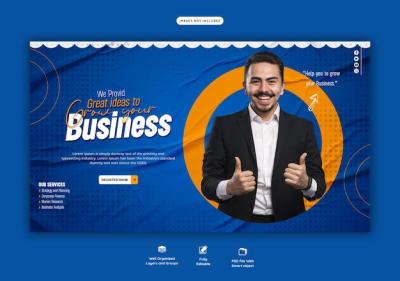 Corporate Web Banner Template for Digital Marketing Agencies – Free Download