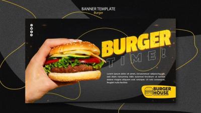 Burger Banner Template Theme – Free Stock Photo, Download Free