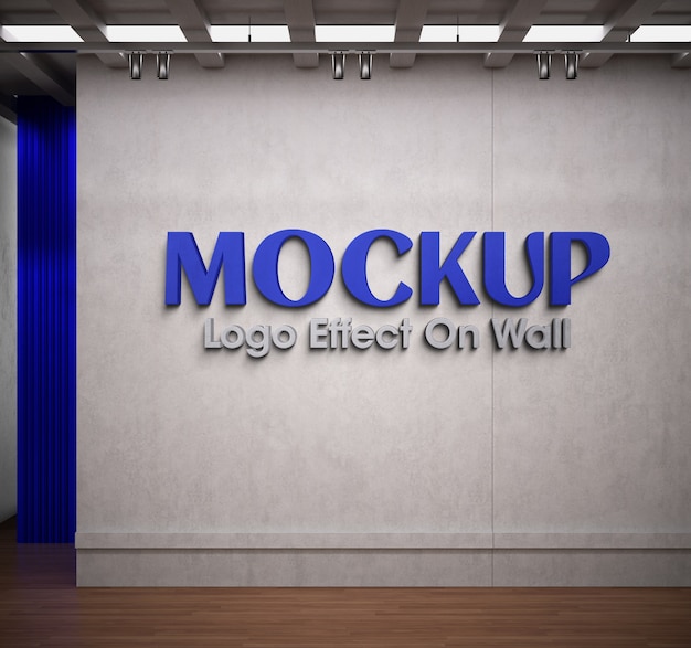 Galactic Cobalt Logo Effect on Wall – Free Stock Photo, Download for Free