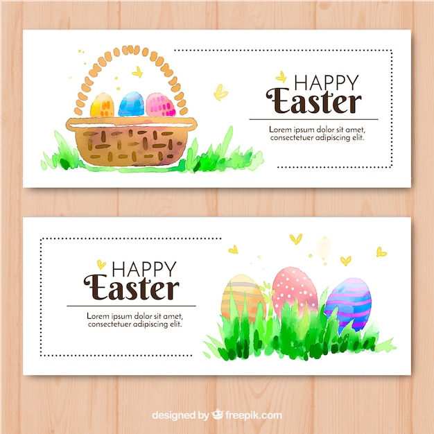 Hand Drawn Easter Day Banners – Download Free Stock Photos