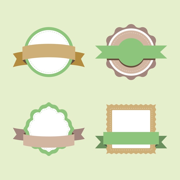 Pastel Badge Design Vectors – Free Download