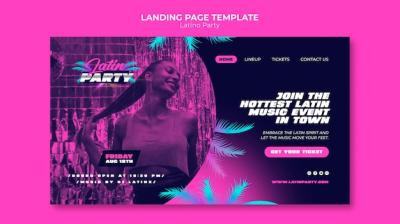 Latino Party Landing Page Template – Free Download