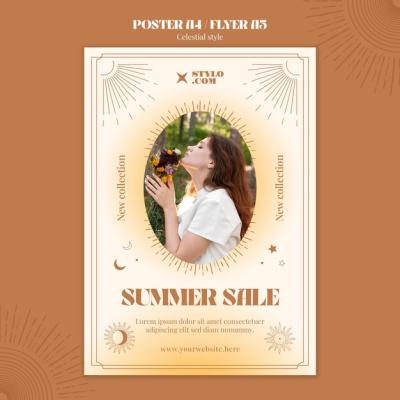 Celestial Style Poster Template – Free Download