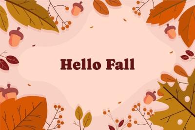 Flat Background for Fall Season – Free Download