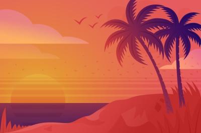 Decorative Summer Background Concept – Free Download