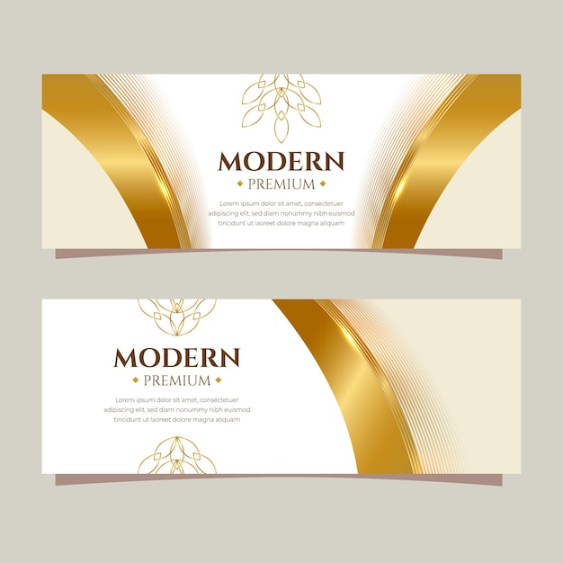 Gradient Golden Luxury Banners – Free Download, Free Stock Photo