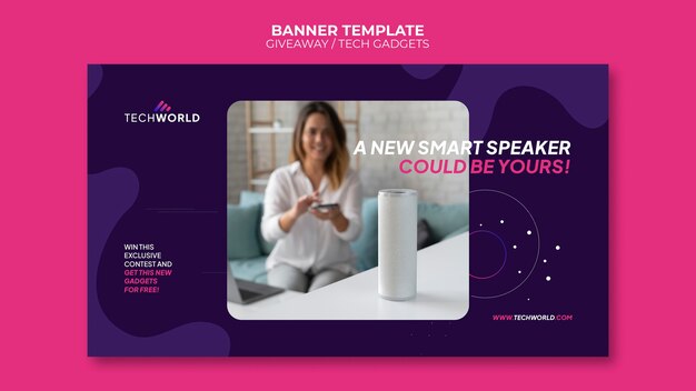 Giveaway Banner Template Design – Free Download