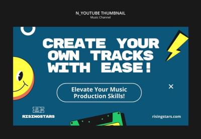 Creative Music Channel Template Design – Free Download