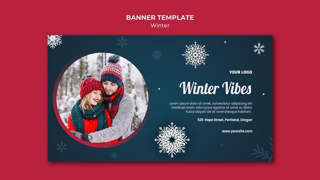 Winter Concept Banner Template – Free Download