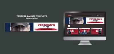 Flat Design Veteran’s Day YouTube Banner – Free Download