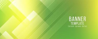 Modern Stylish Green Banner Template Vector – Free Download