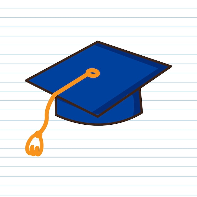 Blue Graduation Cap Design Vector – Download Free Stock Photo