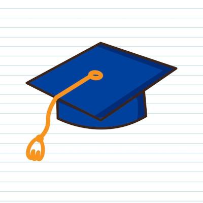 Blue Graduation Cap Design Vector – Download Free Stock Photo