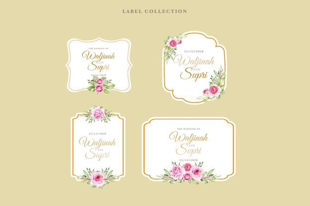 Watercolor Floral Label Design – Free to Download