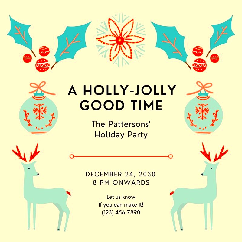 Free printable customizable Christmas invitation templates Canva